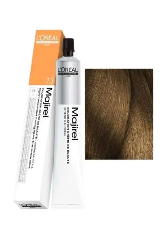 LOréal Professionnel Majirel 7.3 Altın Sarısı Saç Boyası 100 ml | Parlak ve Kalıcı Sıcak Sarı Tonları - 1