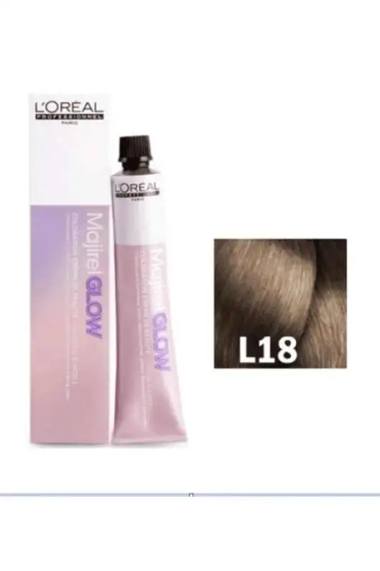 LOréal Professionnel Majirel Glow 18 Light Saç Boyası 50 ml | Işıltılı ve Doğal Soğuk Tonlar - 1