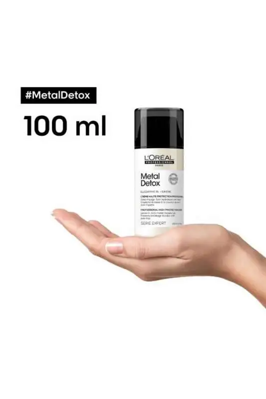 LOréal Professionnel Metal Detox Renklendirme Sonrası Durulanmayan Koruyucu Saç Kremi 100ml - Metal Temizleyici & Renk Koruma - 8