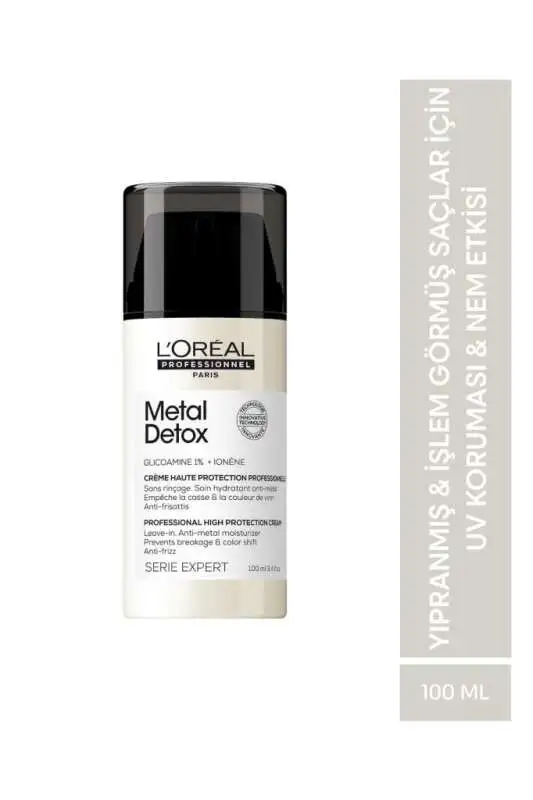 LOréal Professionnel Metal Detox Renklendirme Sonrası Durulanmayan Koruyucu Saç Kremi 100ml - Metal Temizleyici & Renk Koruma - 1