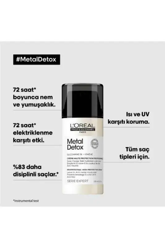 LOréal Professionnel Metal Detox Renklendirme Sonrası Durulanmayan Koruyucu Saç Kremi 100ml - Metal Temizleyici & Renk Koruma - 3