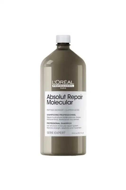 LOréal Professionnel Absolut Repair Molecular Şampuan - Yıpranmış Saç Onarımı ve Derin Arındırma 1500 Ml - 1