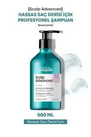 LOréal Professionnel Scalp Advanced Hassas Saç Derisi Bakım Şampuanı - Kaşıntı Önleyici, Hacim Artıran & Nem Dengeleyici 500 ml - Loreal Professionnel