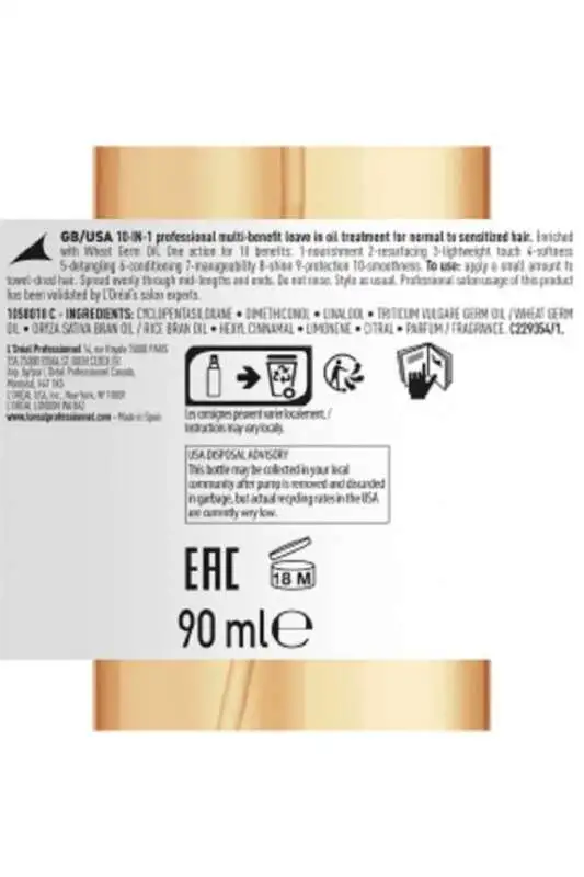 LOréal Professionnel Serie Expert Absolut Repair Yıpranmış Saçlar İçin 10 Etkili Mucizevi Bakım Yağı 90ml - Yoğun Onarım & Işıltı - 8