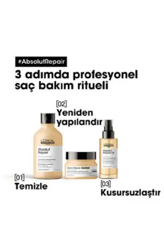LOréal Professionnel Serie Expert Absolut Repair Yıpranmış Saçlar İçin 10 Etkili Mucizevi Bakım Yağı 90ml - Yoğun Onarım & Işıltı - 5