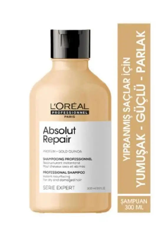 L’Oréal Professionnel Série Expert Absolut Repair Onarıcı Şampuan 300ml | Yıpranmış ve Hasar Görmüş Saçlar İçin Profesyonel Bakım - 1