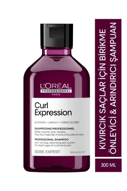 LOréal Professionnel Serie Expert Curl Expression Kıvırcık Saçlar İçin Kalıntı Önleyici ve Kıvrım Tanımlayıcı Şampuan 300 ml - Nem Dengesi & Esneklik - 1