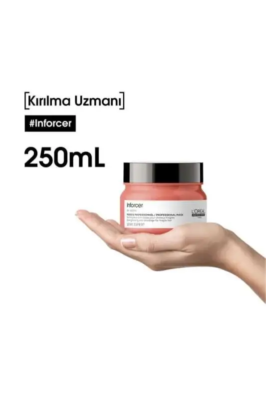 LOréal Professionnel Inforcer Kırılma Karşıtı Güçlendirici Maske - Yıpranmış ve Kırılgan Saçlar İçin Yoğun Onarım 250 Ml - 8