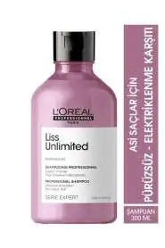 LOréal Professionnel Liss Unlimited Anti-Frizz & Soft Şampuan 300 ml - Elektriklenme Karşıtı, Yoğun Yumuşaklık ve Kabarma Önleyici - 1