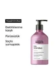 LOréal Professionnel Liss Unlimited Elektriklenme Önleyici & Yoğun Yumuşaklık Şampuan - Düz ve İnce Saçlar İçin Besleyici Bakım 500 Ml - 3