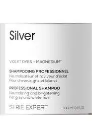 LOréal Professionnel Serie Expert Silver Gri ve Beyaz Saçlar İçin Renk Dengeleyici Mor Şampuan 300 ml - Sarı Ton Önleyici & Parlaklık - 7