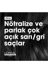 LOréal Professionnel Serie Expert Silver Gri ve Beyaz Saçlar İçin Renk Dengeleyici Mor Şampuan 300 ml - Sarı Ton Önleyici & Parlaklık - 3