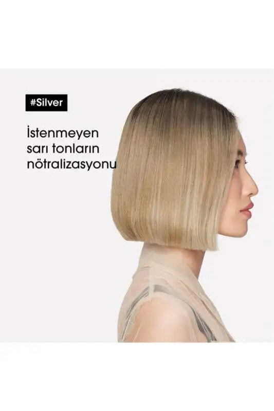 LOréal Professionnel Serie Expert Silver Gri ve Beyaz Saçlar İçin Renk Dengeleyici Mor Şampuan 300 ml - Sarı Ton Önleyici & Parlaklık - 4