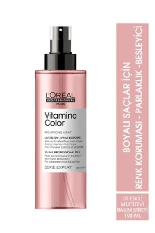 LOréal Professionnel Serie Expert Vitamino Color 10 Etkili Mucize Bakım Spreyi 190ml - Boyalı Saçlarda Renk Koruma & Nemlendirme - 1