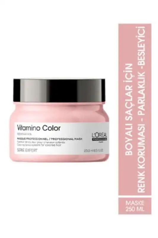 LOréal Professionnel Vitamino Color Renk Koruyucu Maske - Boyalı ve Parlak Saçlar İçin UV Filtreli Yoğun Bakım 250 ml - 1
