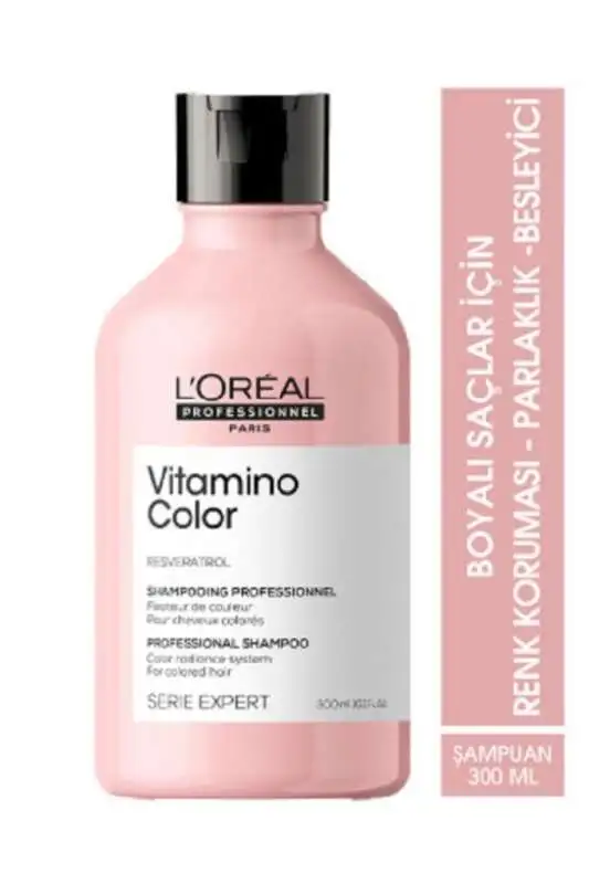 LOréal Professionnel Serie Expert Vitamino Color Boyalı Saçlar İçin Renk Koruyucu Şampuan 300 ml - UV Filtreli & Yoğun Nemlendirme - 1