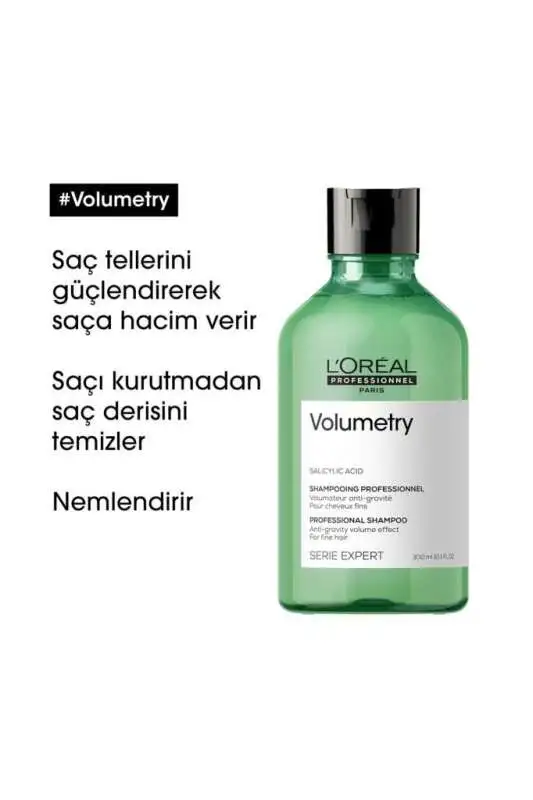 LOréal Professionnel Serie Expert Volumetry İnce Telli Saçlar İçin Hacim ve Dolgunluk Şampuanı 300 ml - Sülfatsız Formül & Saçı Kalınlaştırıcı - 3