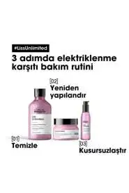 Loreal Professionnel Serie Expert Liss Unlimited Elektriklenme Karşıtı ve Yoğun Yumuşaklık Veren Maske 250 ml - 5