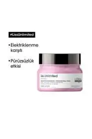 LOréal Professionnel Liss Unlimited Asi ve Dalgalı Saçlar İçin Yoğun Düzleştirici Maske - Kalıcı Pürüzsüzlük ve Isı Koruması 250 Ml - 4