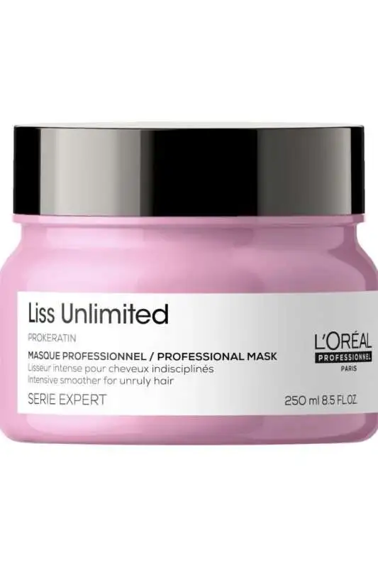 LOréal Professionnel Liss Unlimited Asi ve Dalgalı Saçlar İçin Yoğun Düzleştirici Maske - Kalıcı Pürüzsüzlük ve Isı Koruması 250 Ml - 2