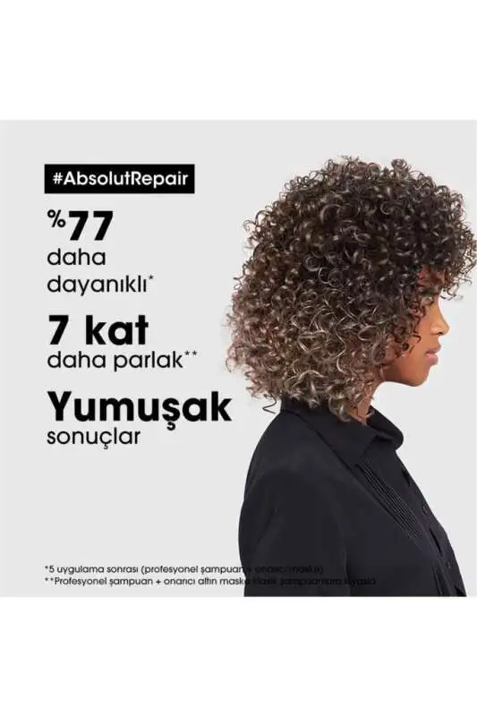 LOréal Professionnel Serie Expert Absolut Repair Yıpranmış Saçlar İçin Onarıcı Maske 250ml - Yoğun Keratin & Lipid Bakım - 3