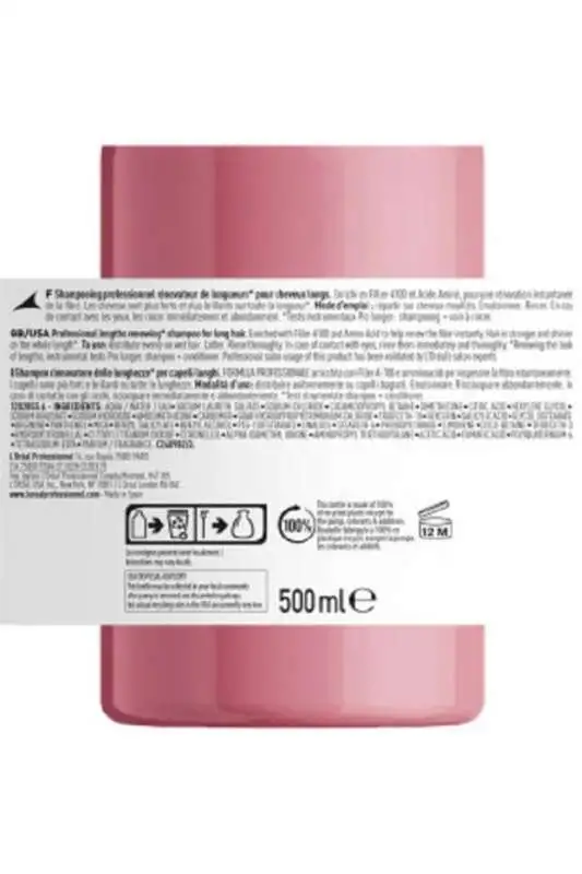 LOréal Professionnel Serie Expert Pro Longer Saç Uçları Onarıcı Şampuan - Kırık Uçları Yoğunlaştıran ve Uzamayı Destekleyen Bakım 500 ml - 8