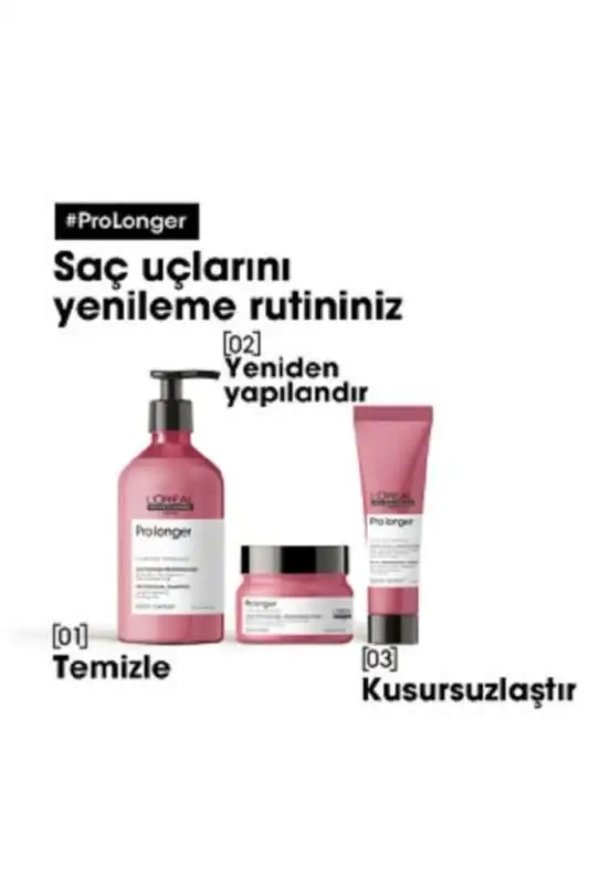 LOréal Professionnel Serie Expert Pro Longer Saç Uçları Onarıcı Şampuan - Kırık Uçları Yoğunlaştıran ve Uzamayı Destekleyen Bakım 500 ml - 5