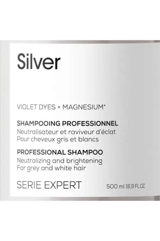 LOréal Professionnel Serie Expert Silver Mor Şampuan - Sararan ve Matlaşan Saçlar İçin Mor Pigmentli Arındırıcı Şampuan 500 ml - 5