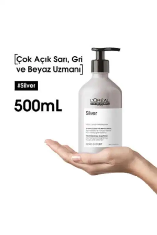 LOréal Professionnel Serie Expert Silver Mor Şampuan - Sararan ve Matlaşan Saçlar İçin Mor Pigmentli Arındırıcı Şampuan 500 ml - 4