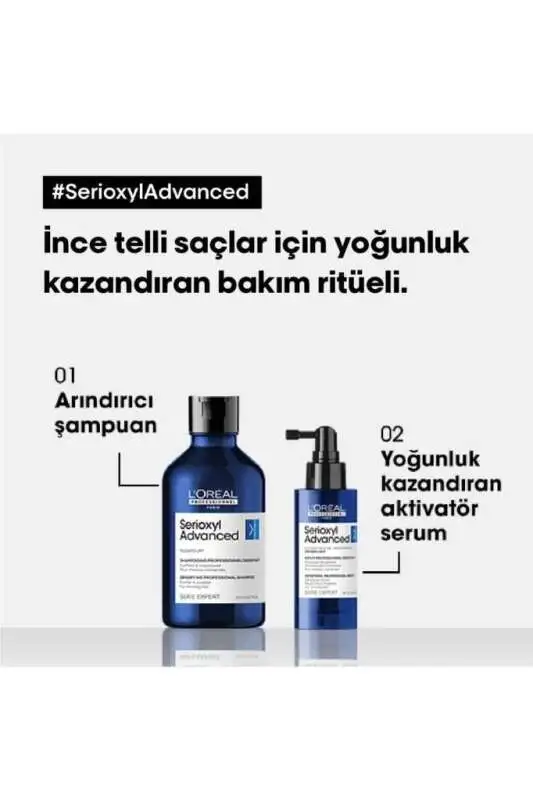 LOréal Professionnel Serioxyl Advanced İncelmiş Saç Telleri İçin Yoğunluk ve Hacim Kazandıran Serum 90 ml - Saç Kalınlaştırıcı & Kırık Önleyici - 6
