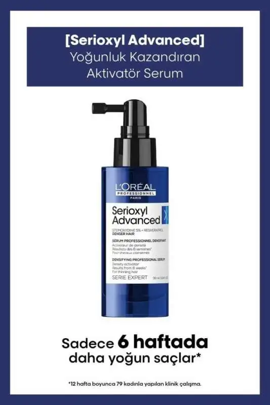 LOréal Professionnel Serioxyl Advanced İncelmiş Saç Telleri İçin Yoğunluk ve Hacim Kazandıran Serum 90 ml - Saç Kalınlaştırıcı & Kırık Önleyici - 1