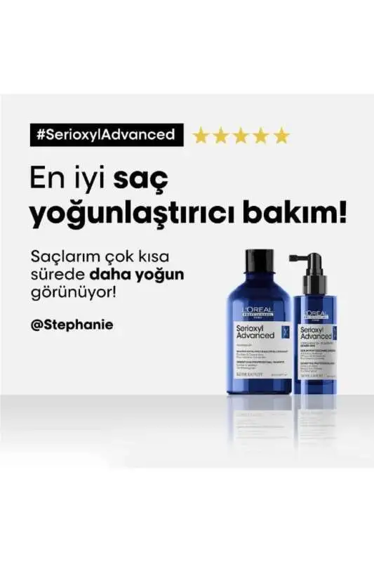 LOréal Professionnel Serioxyl Advanced İncelmiş Saç Telleri İçin Yoğunluk ve Hacim Artırıcı Şampuan 300 ml - Saç Kalınlaştırıcı & Kırık Önleyici - 8