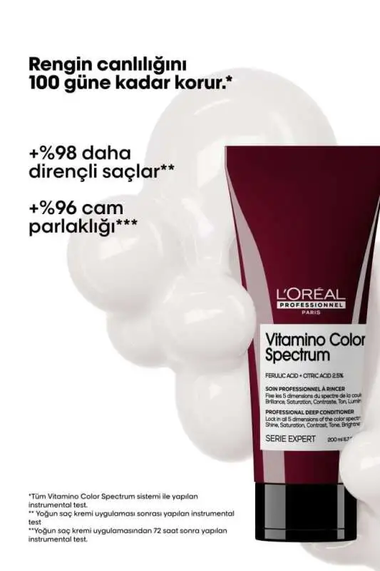 LOréal Professionnel Vitamino Color Spectrum Boyalı Saçlar İçin Parlaklık Kazandıran Saç Kremi 200 ml - 2