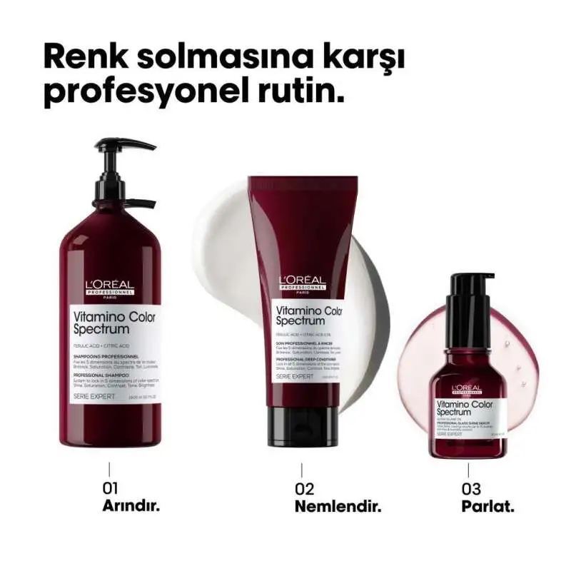 LOréal Professionnel Vitamino Color Spectrum Renk Koruyucu Şampuan 1500 ml - Boyalı Saçlar İçin Profesyonel Bakım - 8