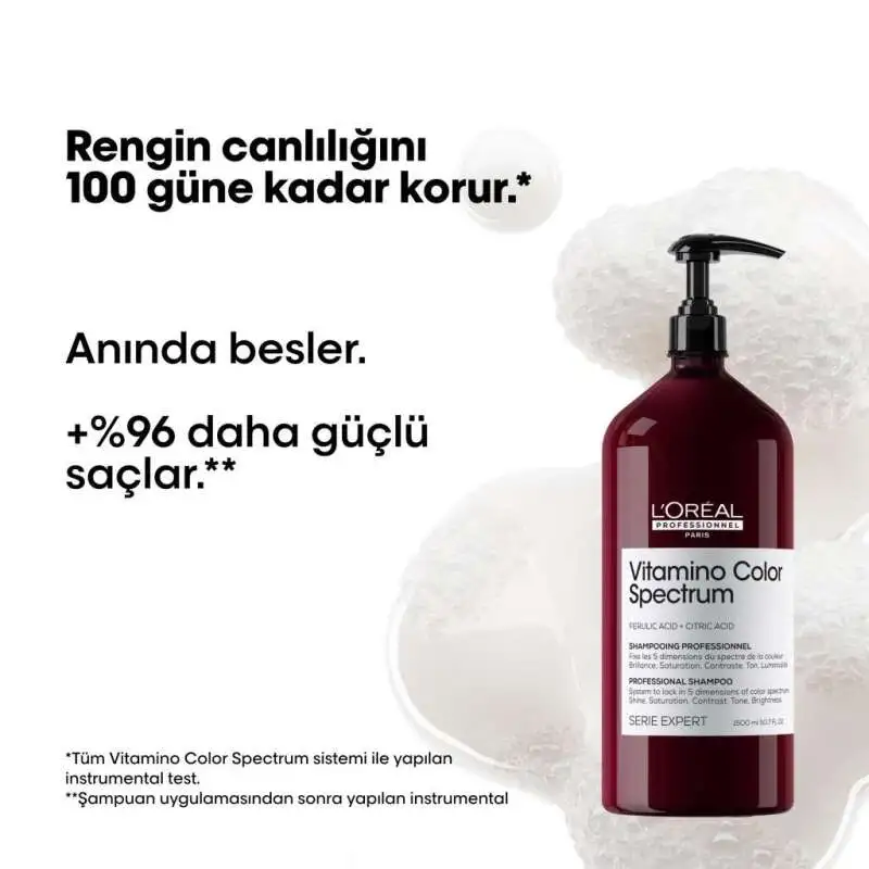 LOréal Professionnel Vitamino Color Spectrum Renk Koruyucu Şampuan 1500 ml - Boyalı Saçlar İçin Profesyonel Bakım - 2