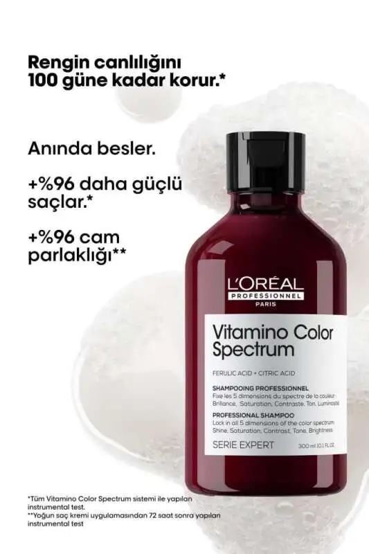 LOréal Professionnel Vitamino Color Spectrum Shampoo 300 ml - Renkli Saçlar İçin Vitamin Destekli Koruma Şampuanı - 6