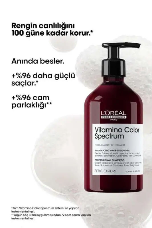 LOréal Professionnel Vitamino Color Spectrum Boyalı Saçlar İçin Solma Karşıtı & Renk Koruyucu Şampuan 500 ml - 2