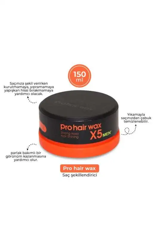 Morfose Men Pro Hair Wax 150ml | Erkekler İçin Güçlü Tutuş ve Doğal Şekillendirme - 2