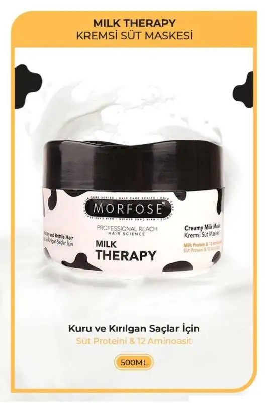 Morfose Milk Therapy Saç Bakım Maskesi 500 ml | Yoğun Nemlendirici Saç Maskesi - 1