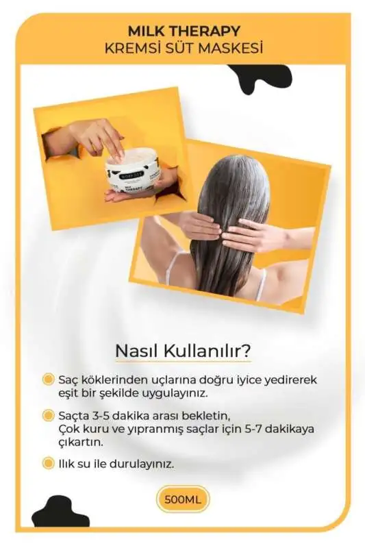 Morfose Milk Therapy Saç Bakım Maskesi 500 ml | Yoğun Nemlendirici Saç Maskesi - 3