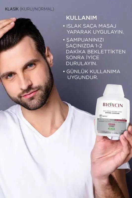 Bioxcin Klasik Saç Dökülmesi Karşıtı Şampuan - Kuru ve Normal Saçlar İçin Besleyici Formül 300 ml - 4