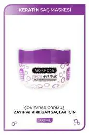 Morfose Yıpranmış Saçlara Özel Keratin İçerikli Saç Maskesi 500ml | Derinlemesine Onarıcı Bakım - 1