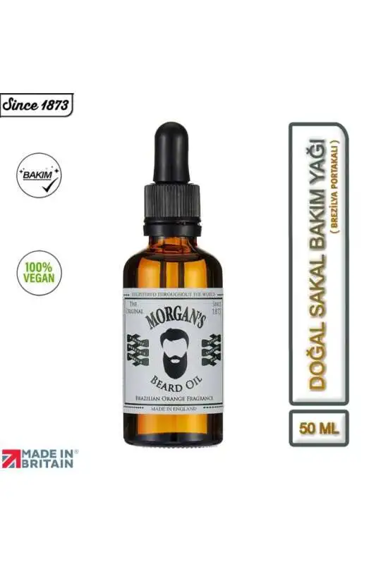 Morgans Pomade Brazilian Beard Oil - Brezilya Portakal Özlü Nemlendirici ve Besleyici Sakal Yağı 50ml - 2