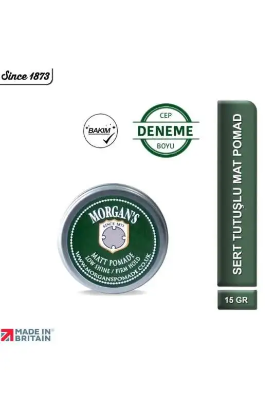 Morgans Low Shine Matt Pomade - Sert Tutuş, Mat Pomad 15 ml - 1