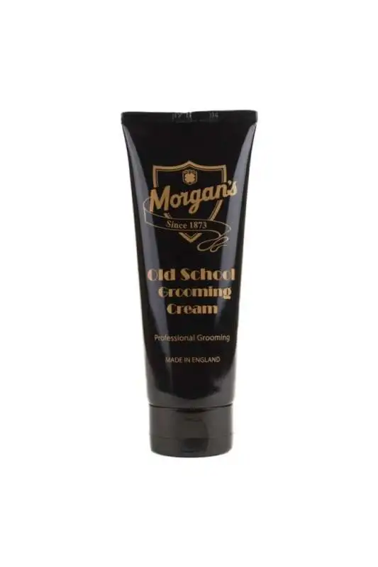 Morgans Pomade Old School Grooming Cream - Orta Tutuşlu ve Parlak Görünümlü Retro Şekillendirici Bakım Kremi 100ml - 1