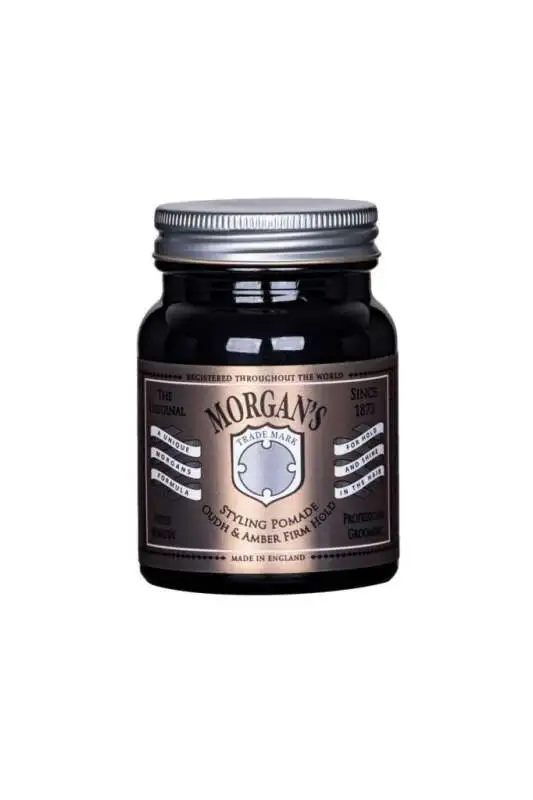 Morgans Pomade Oudh & Amber Firm Hold Pomade (Gold Label) 100gr | Sert Tutuşlu Oudh & Amber Saç Pomadı - 1