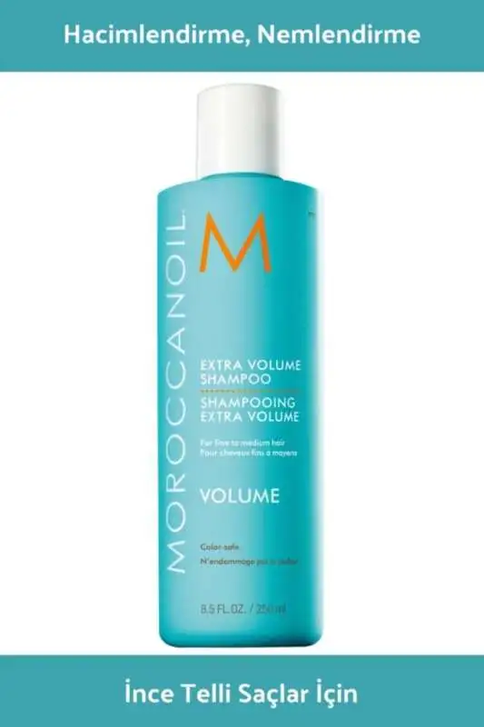 Moroccanoil Extra Volume Hacim ve Dolgunluk Şampuanı - İnce ve Düz Saçlar İçin 250ml - 1