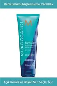 Moroccanoil Purple Mor Şampuan 200ml: Sarışın ve Açık Renkli Saçlar İçin Renk Koruma ve Parlaklık - Moroccanoil