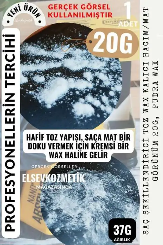 Nano Absolute Toz Wax 20g | Hacim Veren Mat Saç Şekillendirici - 3