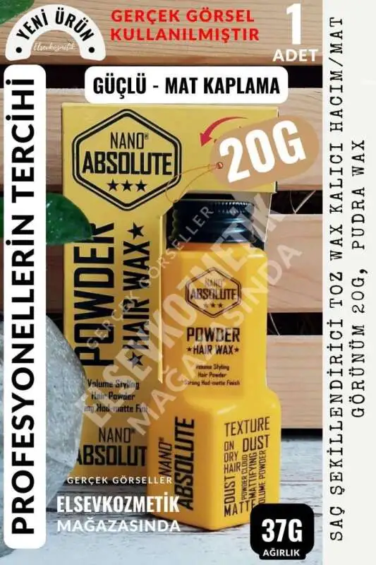 Nano Absolute Toz Wax 20g | Hacim Veren Mat Saç Şekillendirici - 1